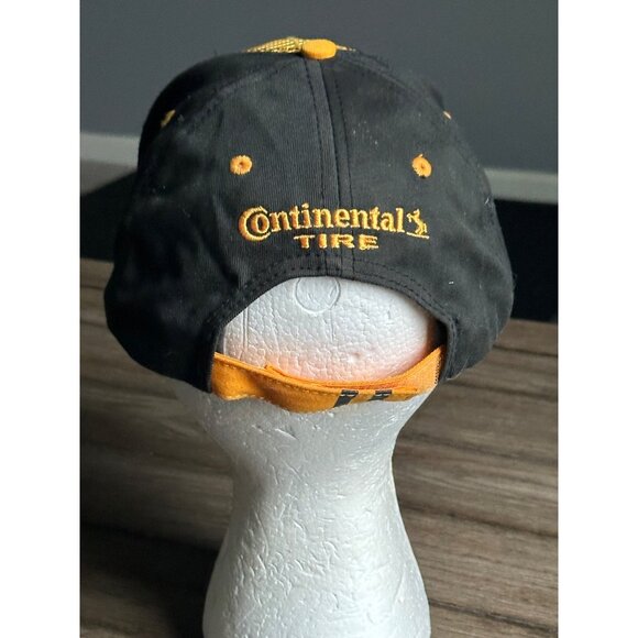 Continental Tire Yellow & Black Mesh Trucker Hat  Horse logo Adjustable Cap - Picture 5 of 10